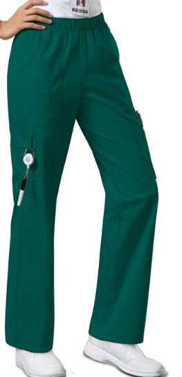 Cherokee WW Core Stretch Women's Mid Rise Pull-On Cargo Pant 4005